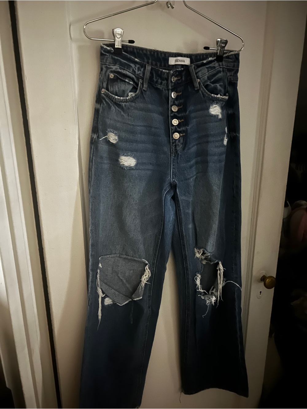 Zenana Blue Distressed Jeans Sz.27
